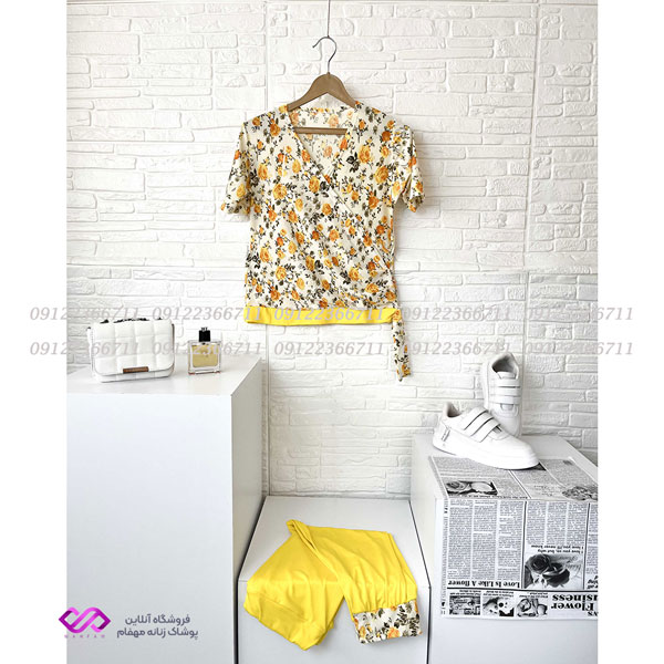 yellow blouse yellow shorts1