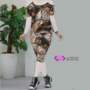 تیشرت سرشانه باز زنجیری و شلوارک PG لباس خونگی لباس زنانه پوشاک زنانه
