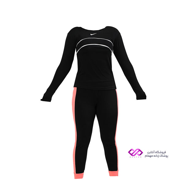 black Nike sport and support fingered blouse