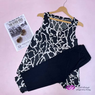 تاپ و شلوارک رعد و برق لباس خانگی شیک لباس زنانه شیک خانگی تاپ شلوارک زنانه