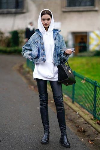 هودی با کت جین