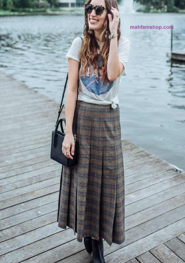 استایل وینتج با دامن