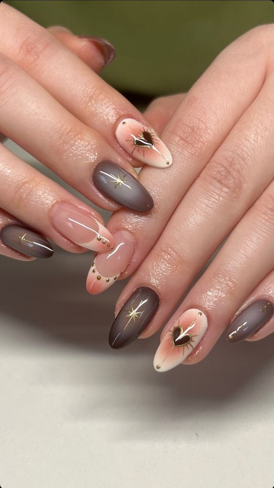 طرح ناخن پاییزی ساده و شیک