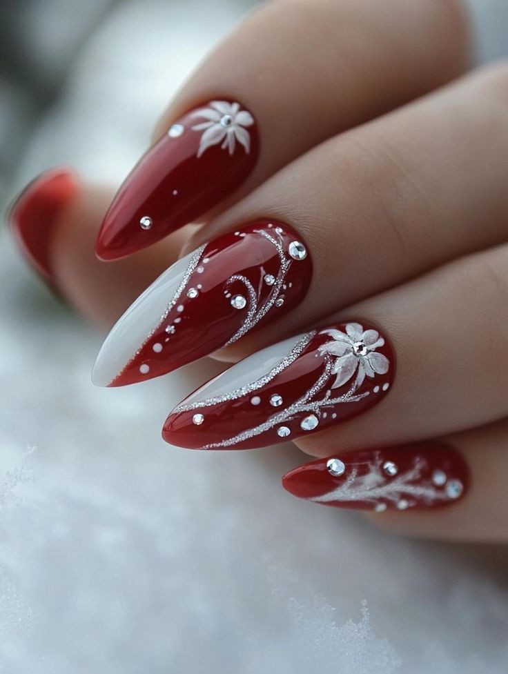 طرح ناخن کریسمس