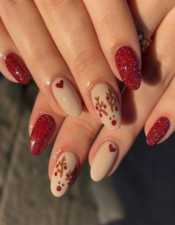 طرح ناخن زمستانی کریسمس