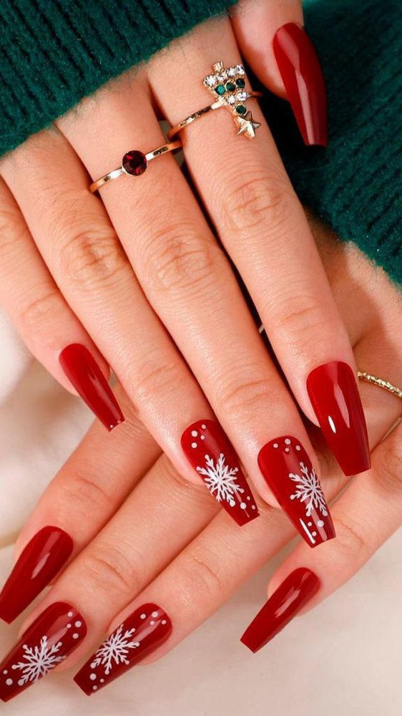 طرح ناخن کریسمس