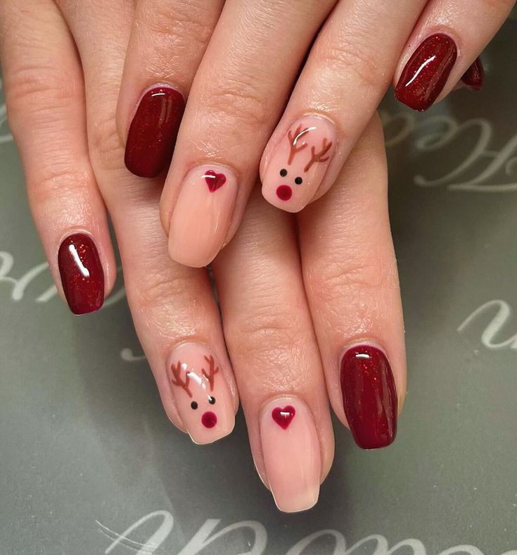 طرح ناخن زمستانی کریسمس