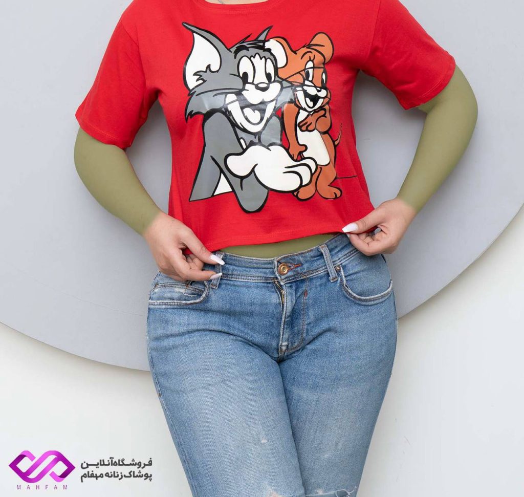 کراپ دخترانه طرح تام و جری