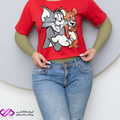 کراپ دخترانه طرح تام و جری