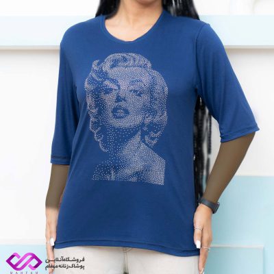 بلوز زنانه نگین‌ دار رخ