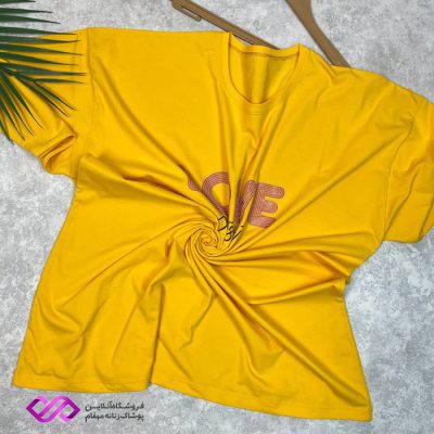 تیشرت لانگ دخترانه لاو