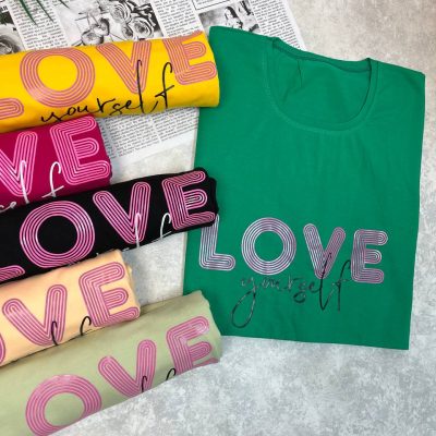 تیشرت لانگ دخترانه لاو