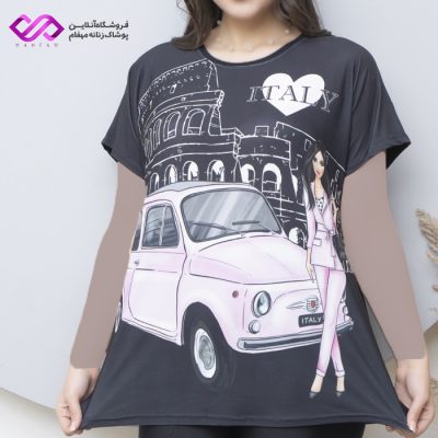 بلوز مشکی دخترانه طرح Italy