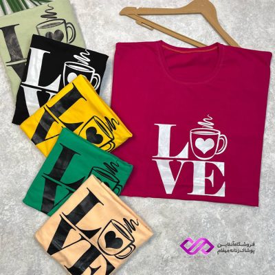 تیشرت لانگ دخترانه طرح love