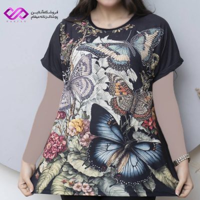 بلوز زنانه طرح پروانه