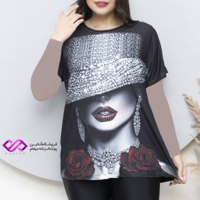 بلوز زنانه طرح گل رز