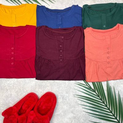 بلوز دخترانه دکمه دار