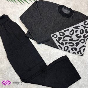 ست بلوز و شلوار بافت پلنگی