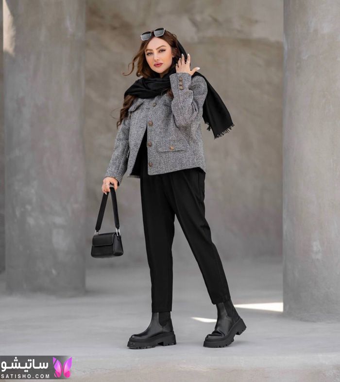 تیپ با نیم بوت زنانه