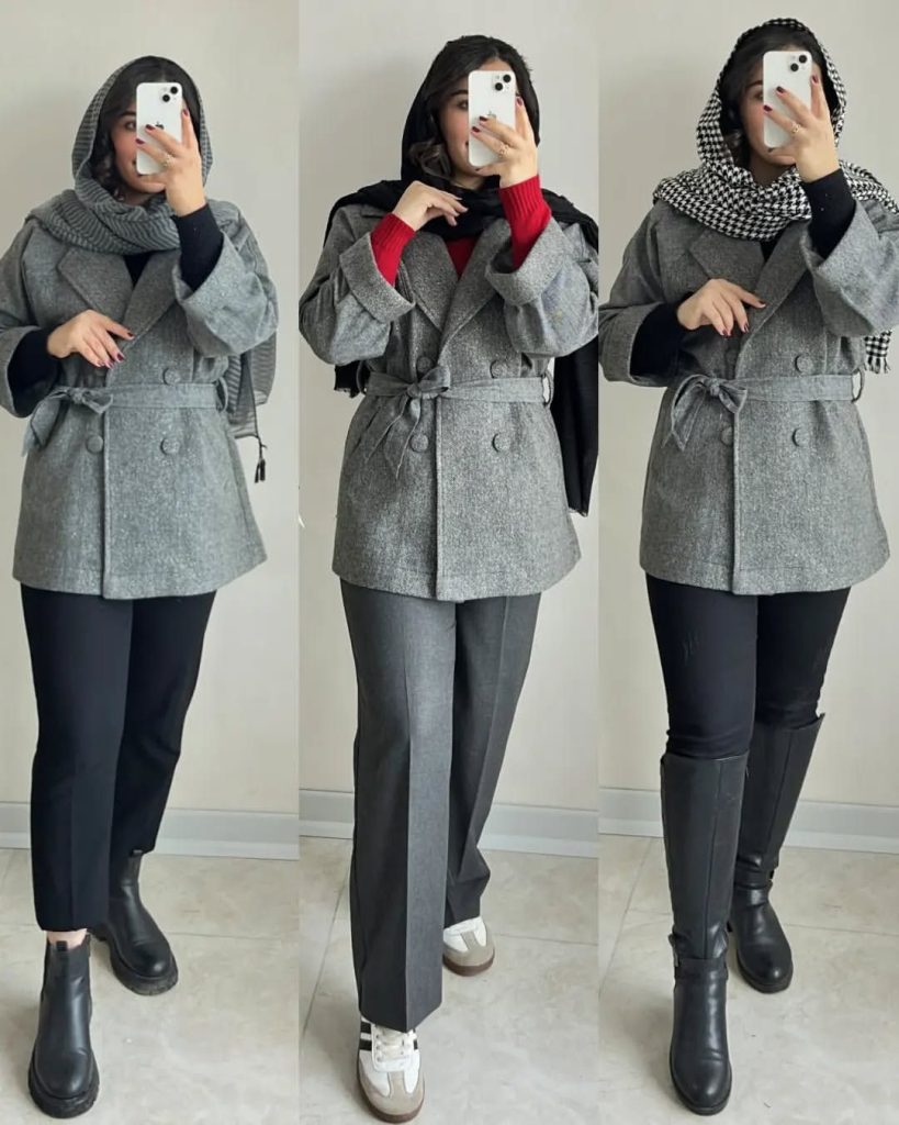 استایل با نیم بوت چلسی زنانه