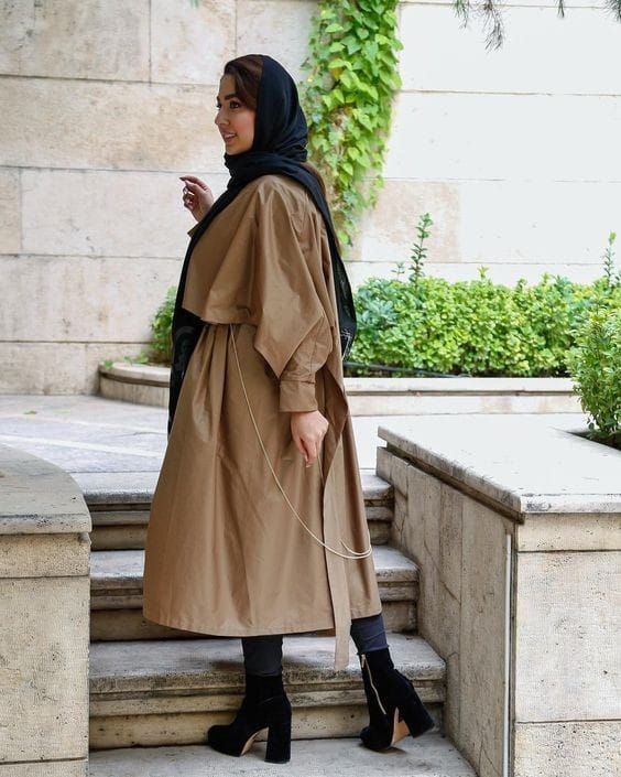 استایل با نیم بوت چوکا زنانه