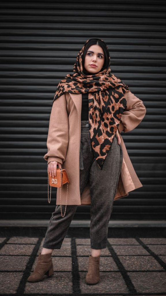 استایل با نیم بوت چوکا زنانه