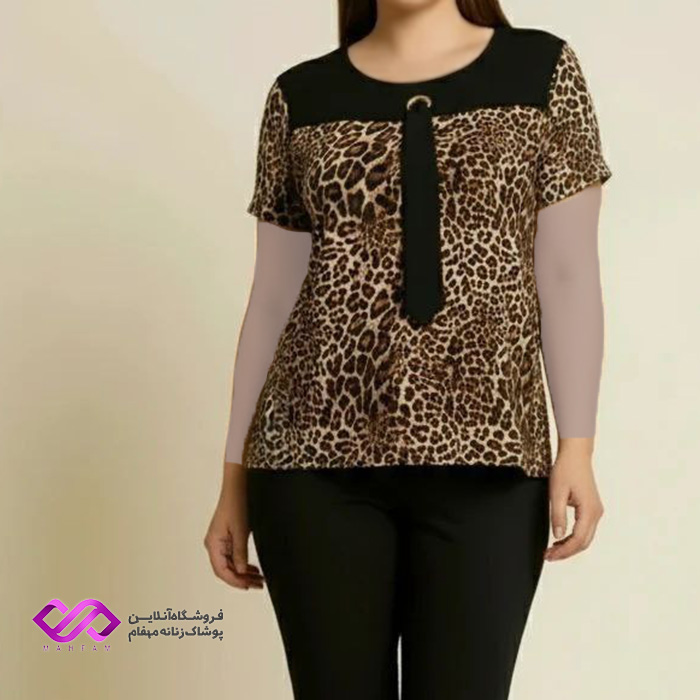 ست بلوز یقه کرواتی با ساپورت