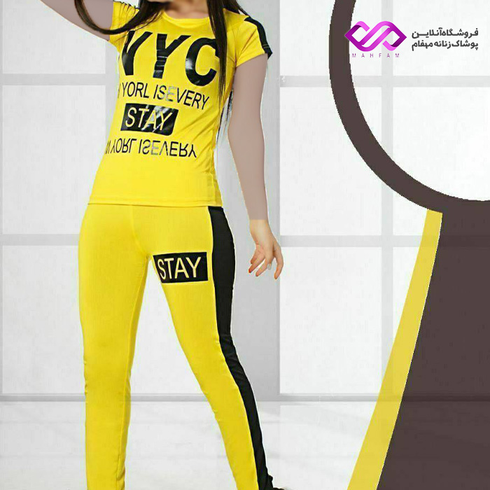 ست ورزشی تیشرت و ساپورت دخترانه