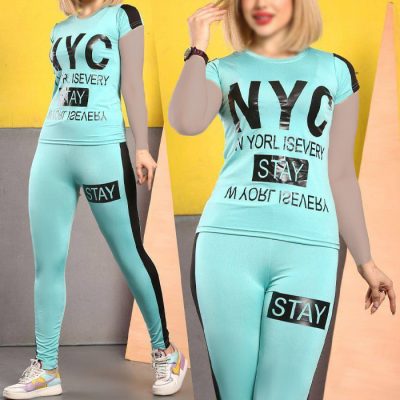 ست ورزشی تیشرت و ساپورت دخترانه