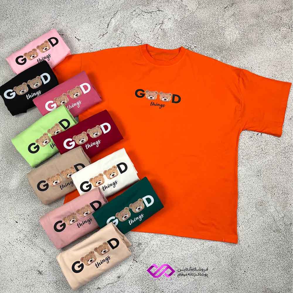 تیشرت لانگ قواره بزرگ طرح پاندا