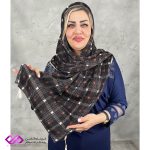 شال چهارخانه نخی لمه دار