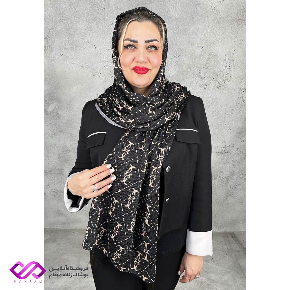 خرید شال نخی لمه دار طرح G