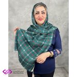 شال چهارخانه نخی لمه دار
