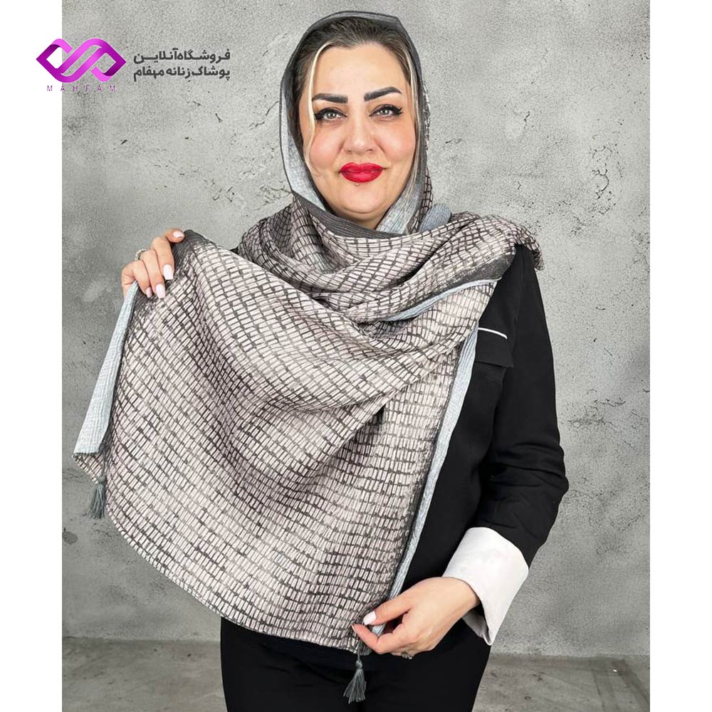 شال زنانه طرح چهارخونه ریز