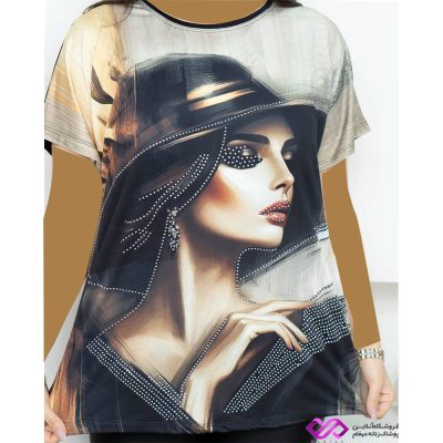 تیشرت کیمونو طرح دختر عینکی