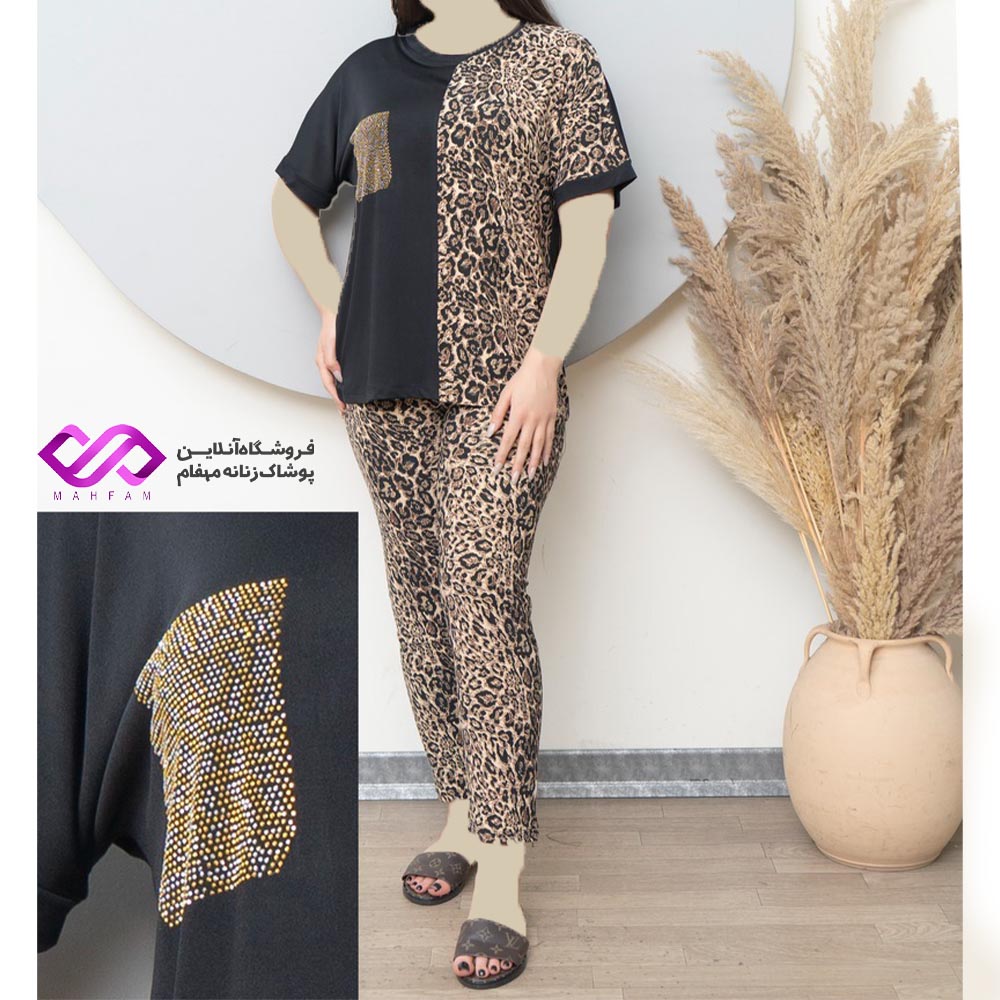 بلوز کیمونو پلنگی با ساپورت