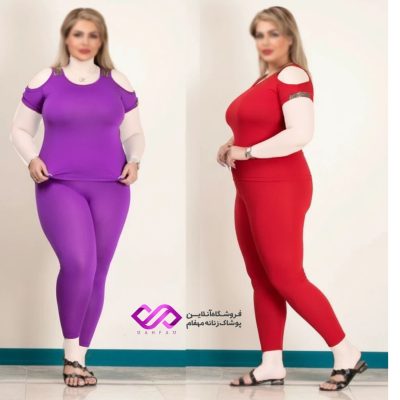 ست لباس زنانه ورزشی سرشانه پولکی