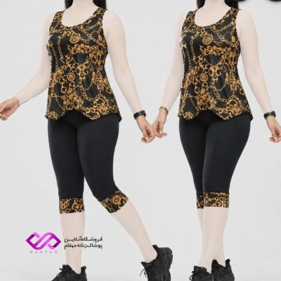 تاپ شلوارک زنانه طرح زنجیری