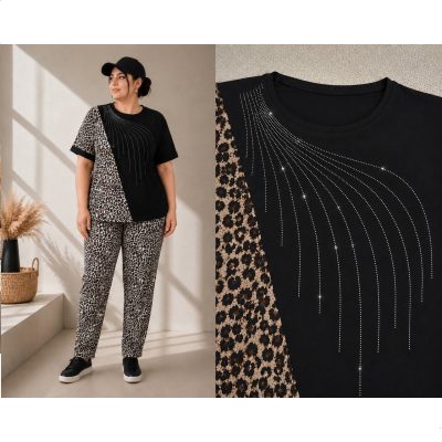 ست کیمونو کج راه با شلوار