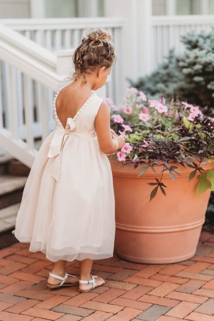 Antique Ivory Flower Girl Dress,elegant Flower…_1