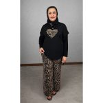 بلوز و شلوار پلنگی طرح قلب