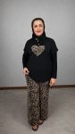 بلوز و شلوار پلنگی طرح قلب