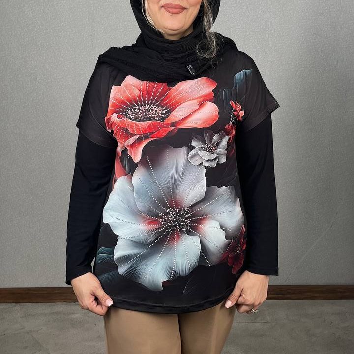 تیشرت زنانه طرحدار