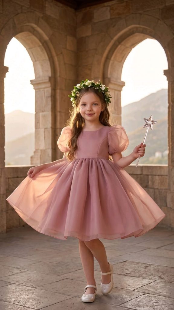 ✨ LalaMira Puff Sleeve Organza Dress _ Luxury Big Bow Princess Gown 🌸_6